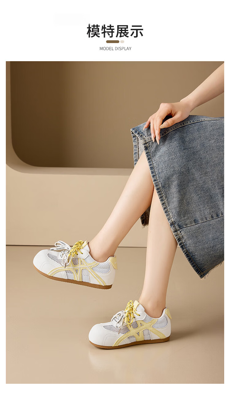 La Chapelle Women's White Casual Sneakers Breathable Mesh Non-Slip Soft Sole Comfortable Training Shoes 11