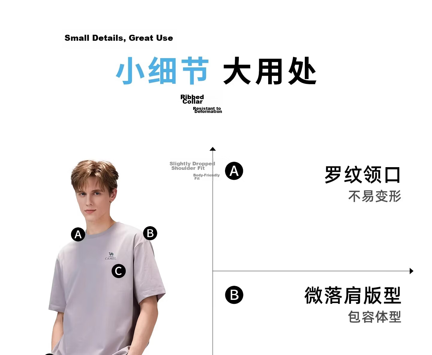 CAMEL Outdoor Quick-Dry T-Shirt Unisex Spring Summer 2026 Short Sleeve Breathable Sweat-Absorbing Cotton Hiking Mountaineering Sports Top 9032 17