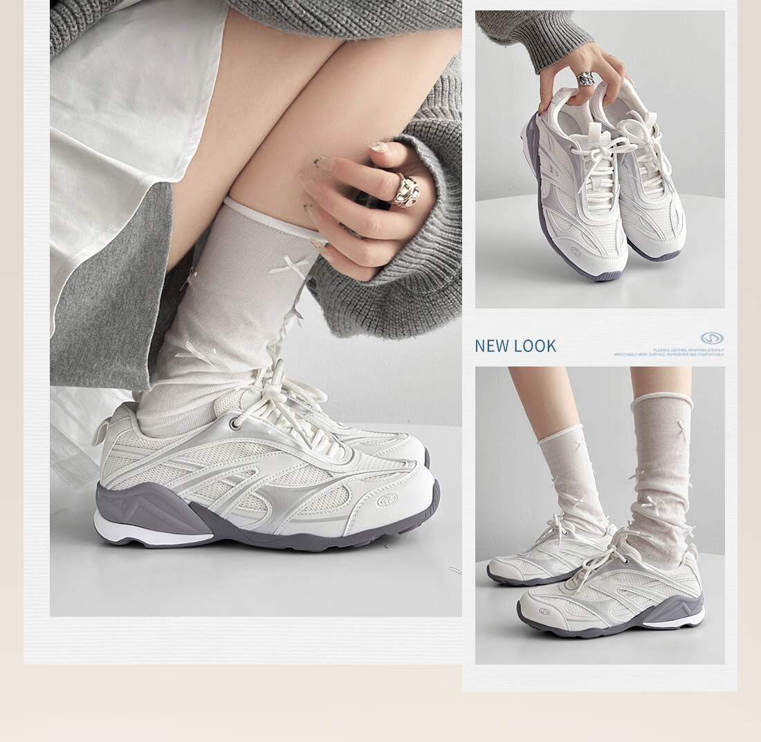 CAMEL Women's Racing Training Shoes Colorblock Sports Casual Sneakers L26A255037 Black/Silver (Regular) Size 39 19