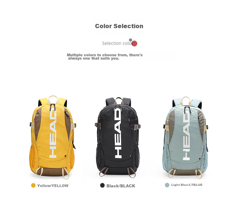 HEAD Outdoor Travel Backpack Water-Resistant 15.6-inch Laptop Bag School Bag 7