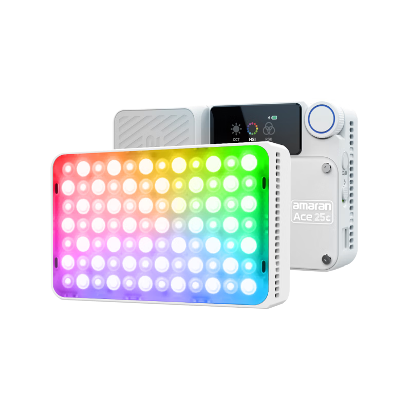 AMARAN Aputure ACE 25C White Full-Color Live Streaming Fill Light, Photography Light, Handheld Portable Fill Light, Phone Camera Indoor Outdoor Shooting Constant Light Pocket Light