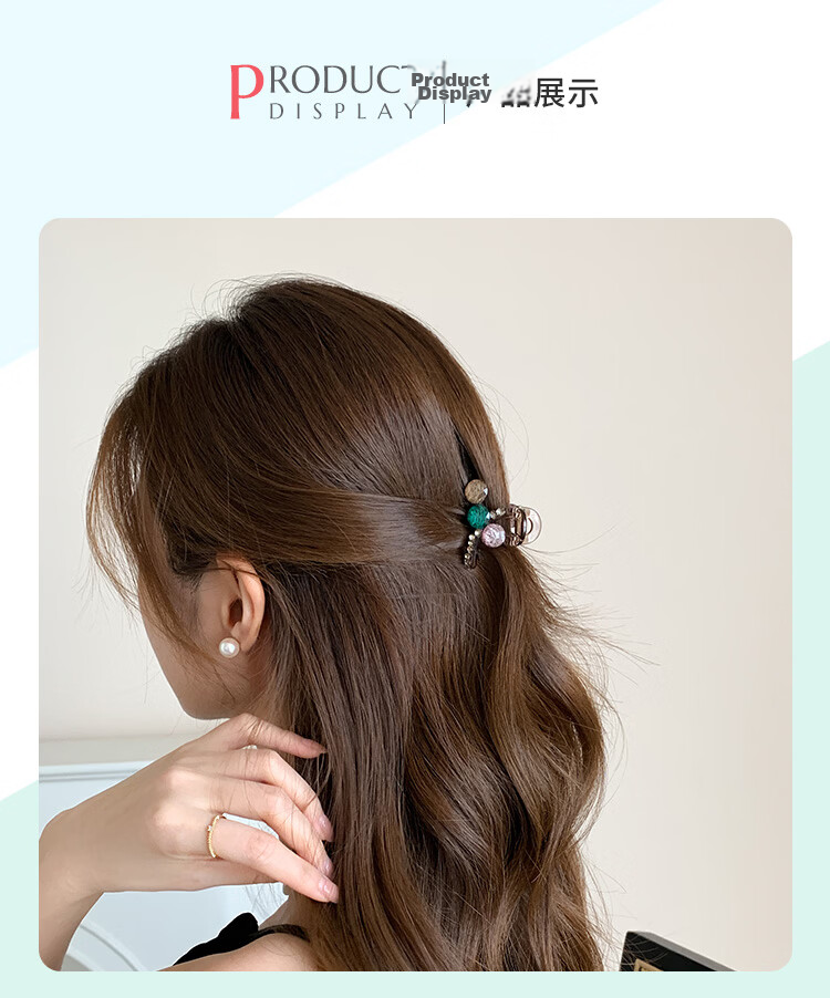 CHIMERA Half-Up Small Shark Tooth Hair Clip Bangs Hairpin Back Head Hair Claw Hair Accessory for Women Qixi Festival Gift 4