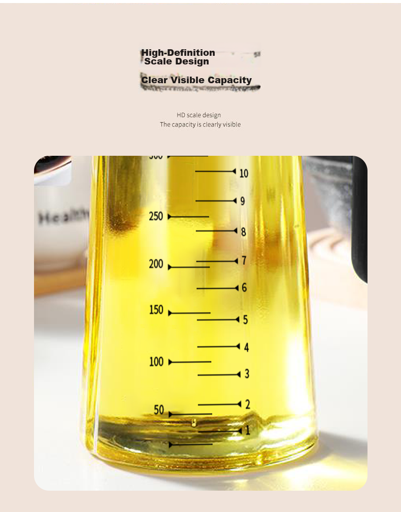 Mengtin Automatic Opening and Closing Oil Dispenser Kitchen Glass Pouring Bottle Soy Sauce Vinegar Seasoning Bottle Oil Container 470ML 5