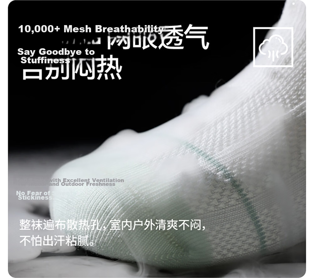 Betis Summer Mesh Socks Thin Breathable Baby Mid-Calf Socks Cold-Proof Seamless Kids Socks for Boys and Girls 15