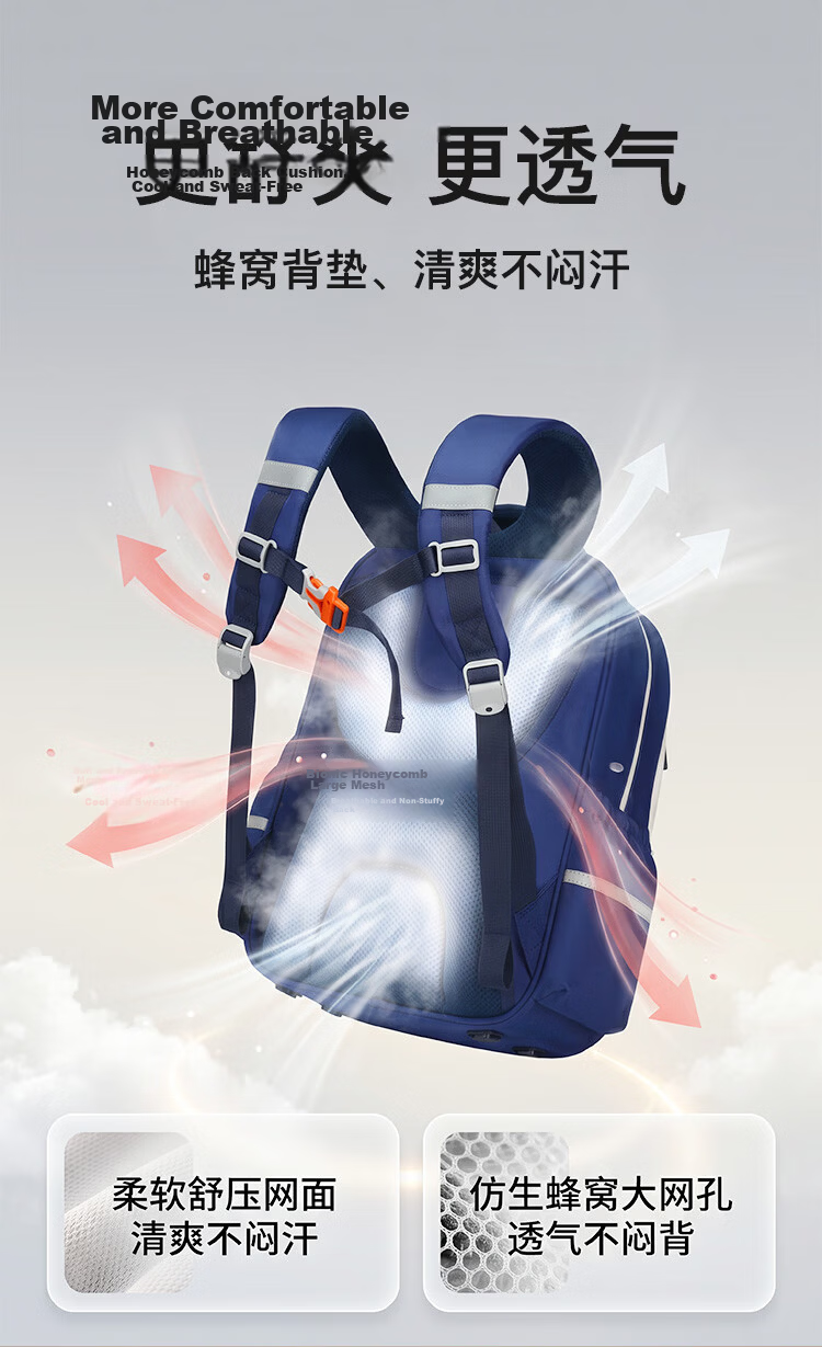 JEEP Schoolbag for Primary School Students Grades 3-6, Children's Backpack, Weight Reduction, Spine Protection, Anti-Drop, Large Capacity Shoulder Bag for Boys And Girls 8