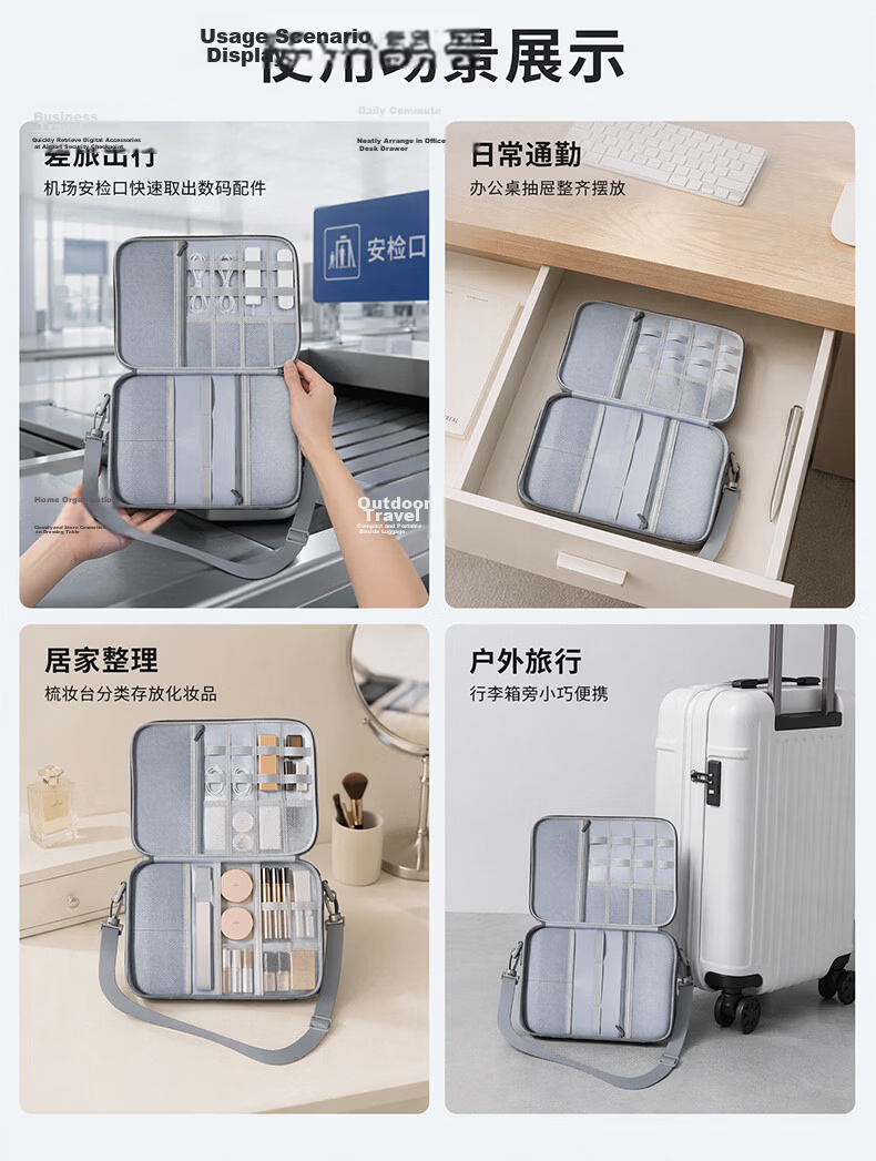 HP Storage Bag Camera Carrying Case Portable Earphone Power Bank Accessory Bag DSLR Sports Camera Shockproof Bag 10