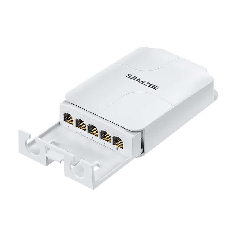 ShanZe POE Repeater One-to-Four 100Mbps Camera Network Repeater Extender Outdoor Home Surveillance Ethernet Power Splitter Separator Rainproof Sunproof FZXQ-04B