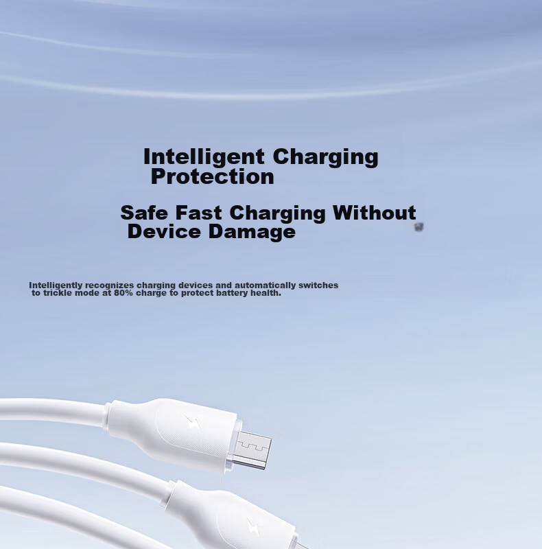 BASEUS Apple 16/15 Charging Cable Data Cable Fast Charge 3.5A Multi-in-1 Type-C Moonlight White 1.2m 18