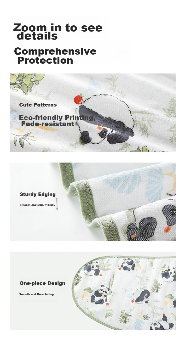 Kidsneed Baby Anti-Startle Sleep Sack Swaddle Blanket Spring Summer Bamboo Cotton Gauze 0-12 Months Newborn Anti-Startle Swaddle Wrap 10