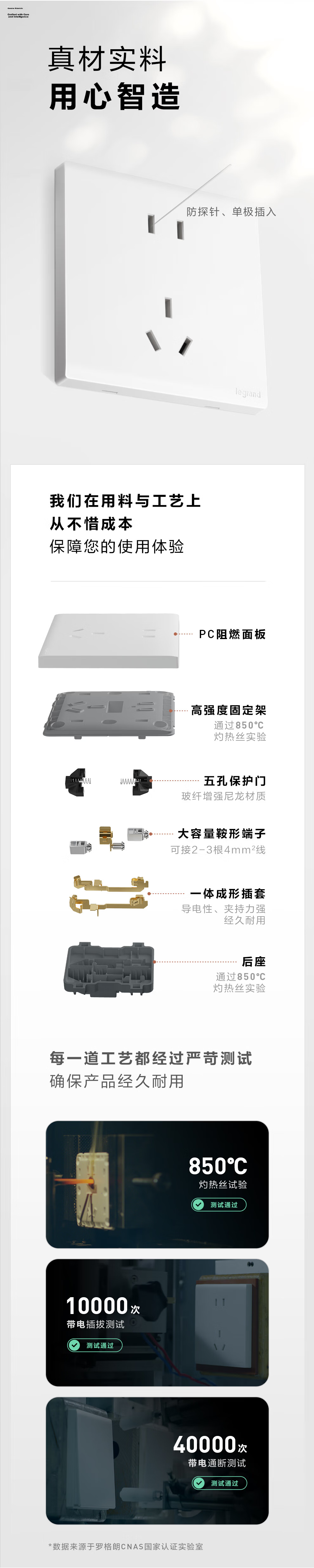LEGRAND Switch Socket Panel Minghua Series Magnolia White 86 Type Concealed Three-Gang Two-Way Control 9