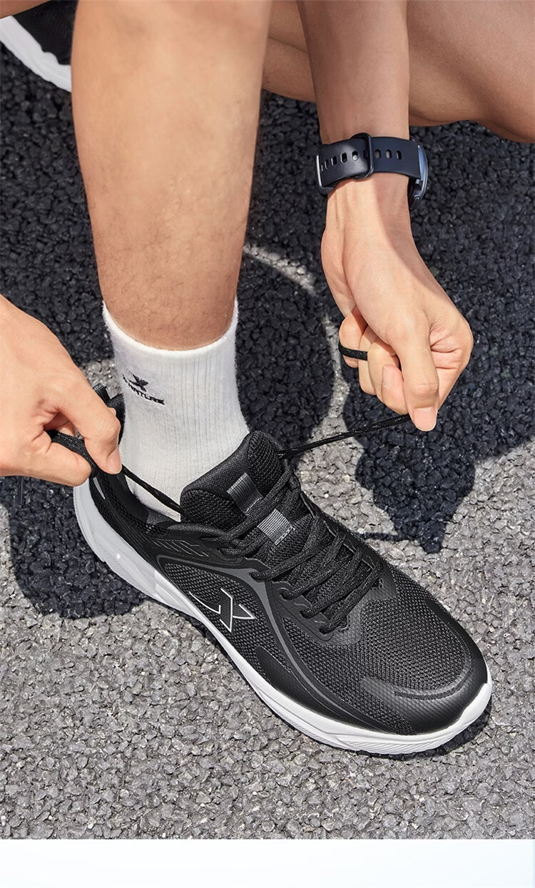 XTEP Running Shoes Men's Black Breathable Mesh Lightweight Shock Absorption Durable Casual Sneakers for Autumn and Summer 8
