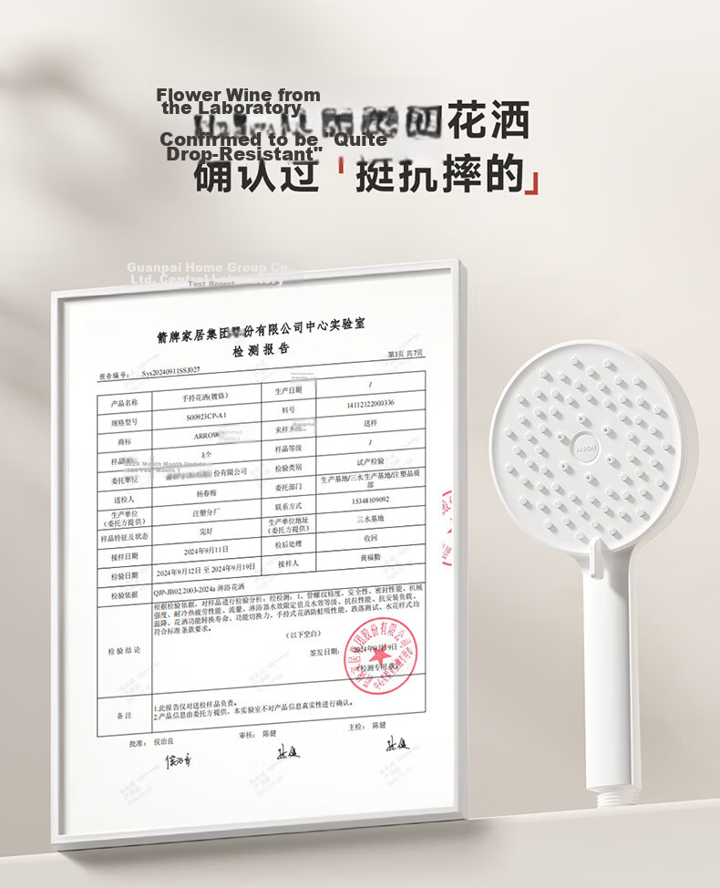 ARROW Shower Head Rainfall Bathroom Cedar Gray High Pressure Large Shower Head AE58144SPG 21