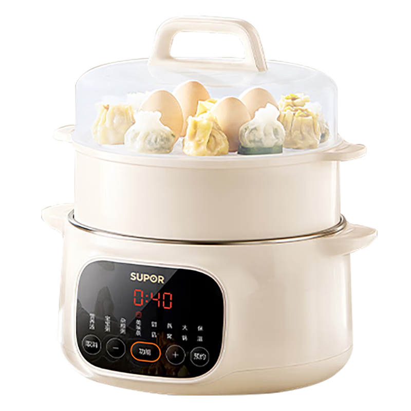 SUPOR Electric Stew Pot Water Bath Stewing Household Porridge Soup Pot Bird's Nest Stew Pot Stainless Steel Inner Pot Direct Stewing Soup Pot 4L One Pot Four Inner Pots DZ25YC893