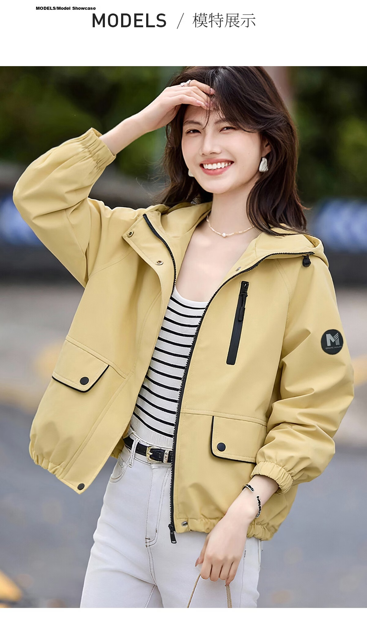 She Enjoy Casual Short Jacket for Women Petite Workwear Style Outdoor Jacket T54D021 10
