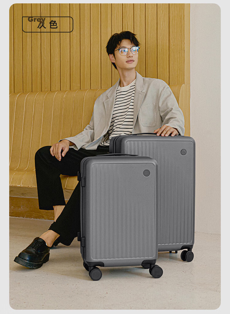 JD Jingzao Wujie Lite 20-inch Carry-on Luggage Spinner Suitcase with TSA Lock for Men and Women Phantom Purple 18