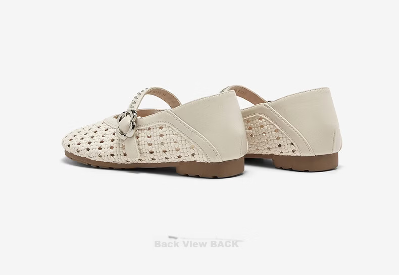 BASTO Woven Breathable Ballet Mary Jane Commuter Women's Low-Cut Flats W3515BQ6 17