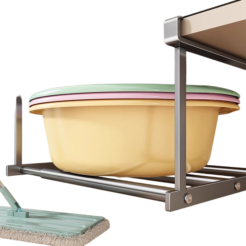 YOUQIN Face Basin Storage Rack, Under-Cabinet Organizer for Bathroom Cabinet, Multi-Layer Basin Storage Shelf, Bathroom Storage Rack, Various Gadget