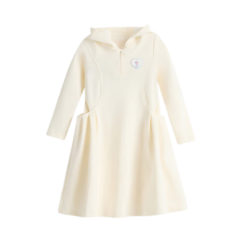 Disney Girls' Dress Spring 2026 New POLO Hooded Sweatshirt Dress Long Sleeve Sports Casual Dress