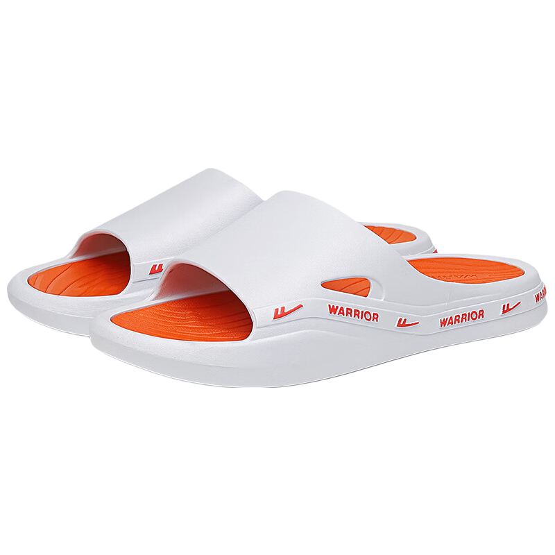 Huili Soft Cushion Thick-Soled Men's Sports Indoor And Outdoor Wear-Resistant Non-Slip Sandals HL3992 White Orange Size 40-41