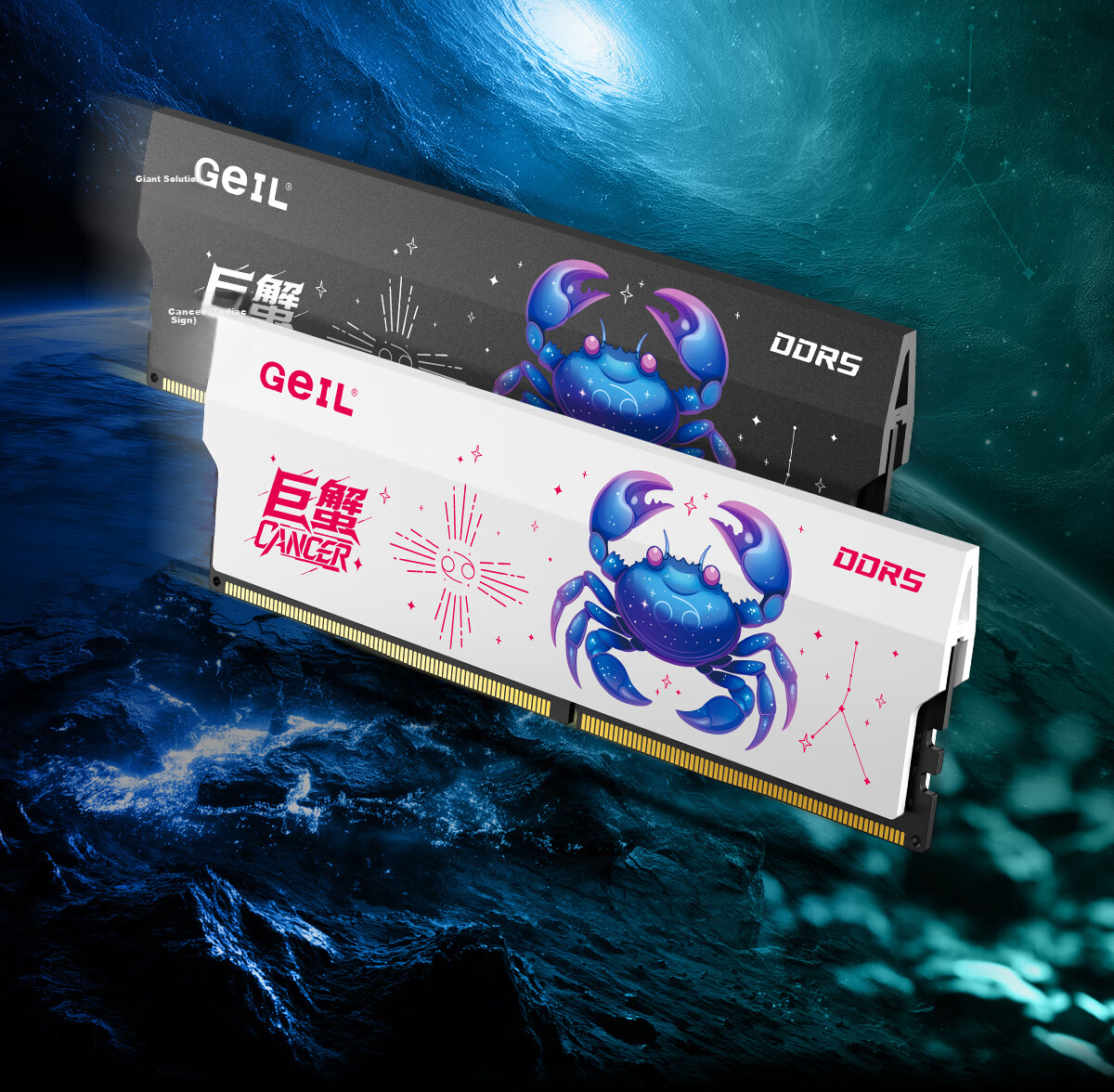GEIL, 16GB DDR5 6000 Desktop Computer Memory Module, Crab Armor Series Black, Computer Storage Expansion Bar 2