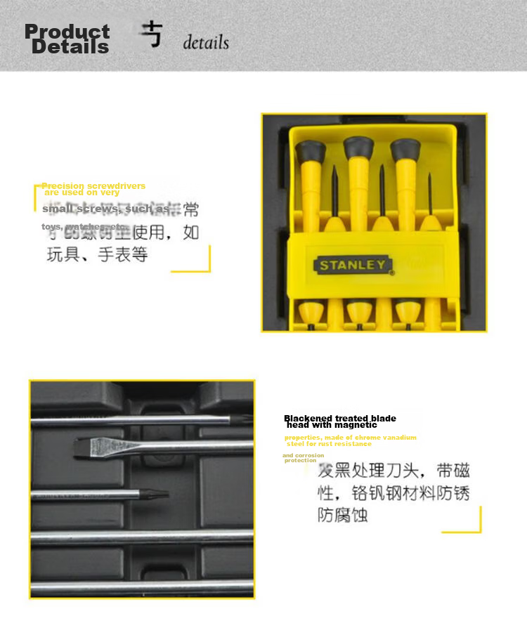 STANLEY Household Screwdriver Set Flathead Phillips Screwdriver 16-Piece Kit 68-0002C-23 3