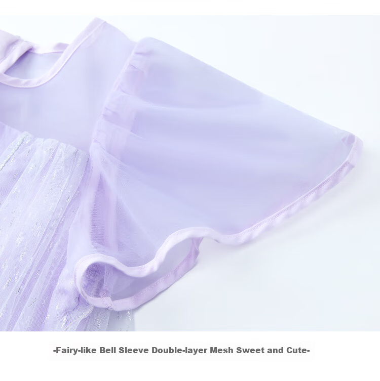 Disney Elsa Princess Dress 2026 New Girls Gradient Fairy Tulle Dress LX81182 Purple Size 110 17