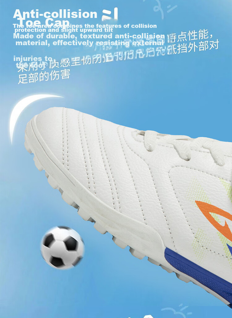 DEERWAY Kids Professional Soccer Shoes 6-12 Years Old TF Turf Cleats Summer Breathable Non-Slip Training Shoes Light Green Size 31 8