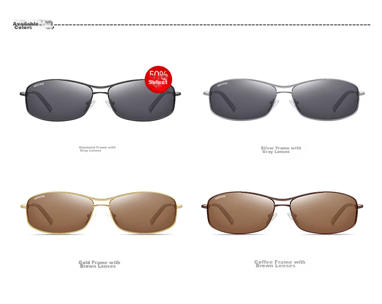 VEGOOS HD Polarized Sunglasses UV Protection Men's Driving Sunglasses Men's Gift 8