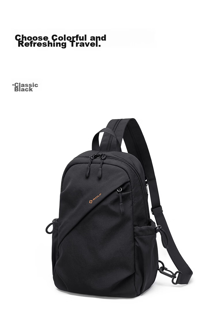 GOLF Lightweight Crossbody Bag Unisex Casual Sports Chest Bag Outdoor Cycling iPad Shoulder Bag Multifunctional Small Backpack 21