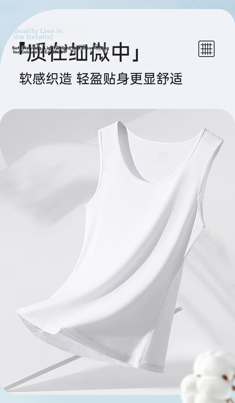 Yiershuang Pure Cotton Women's Tank Top, Wearable As Outerwear, 10A Antibacterial Sports Undershirt, All-Cotton Round Neck Camisole Top 7