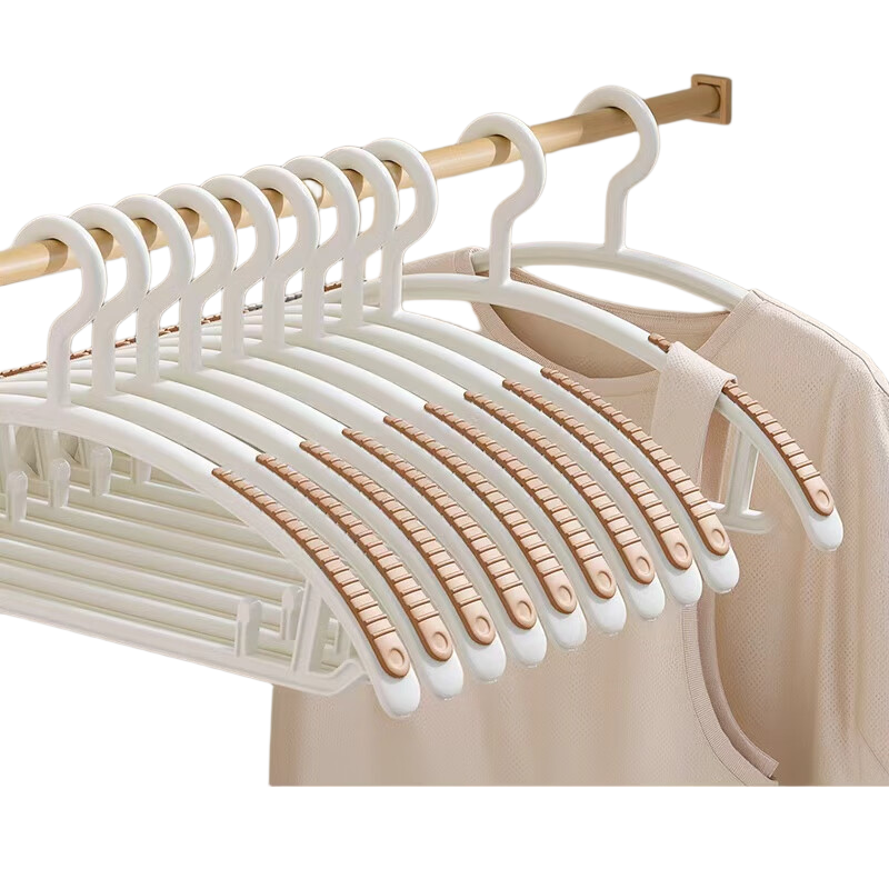 Baicaoyuan Non-Slip Clothes Hangers Thickened Large Size Anti-Slip Coat Hangers 10-Pack