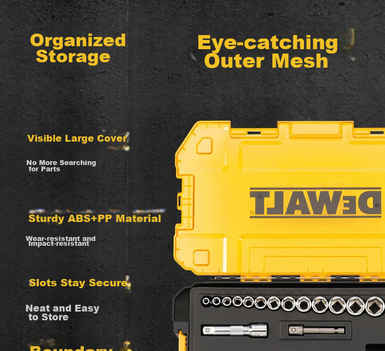 DEWALT 15-Piece 1/4 & 3/8 Socket Accessory Set 4