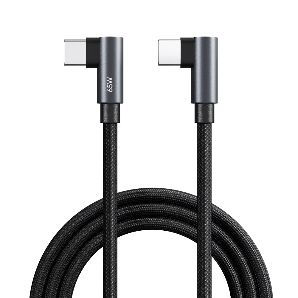 Beimo [Mobile Gaming Elbow] Dual-Head Type-C Data Cable 65W Fast Charging Cable CtoC Compatible with iPhone 17 Pro Max 16 Huawei Xiaomi Vivo Phones iPad Tablet 1.5m