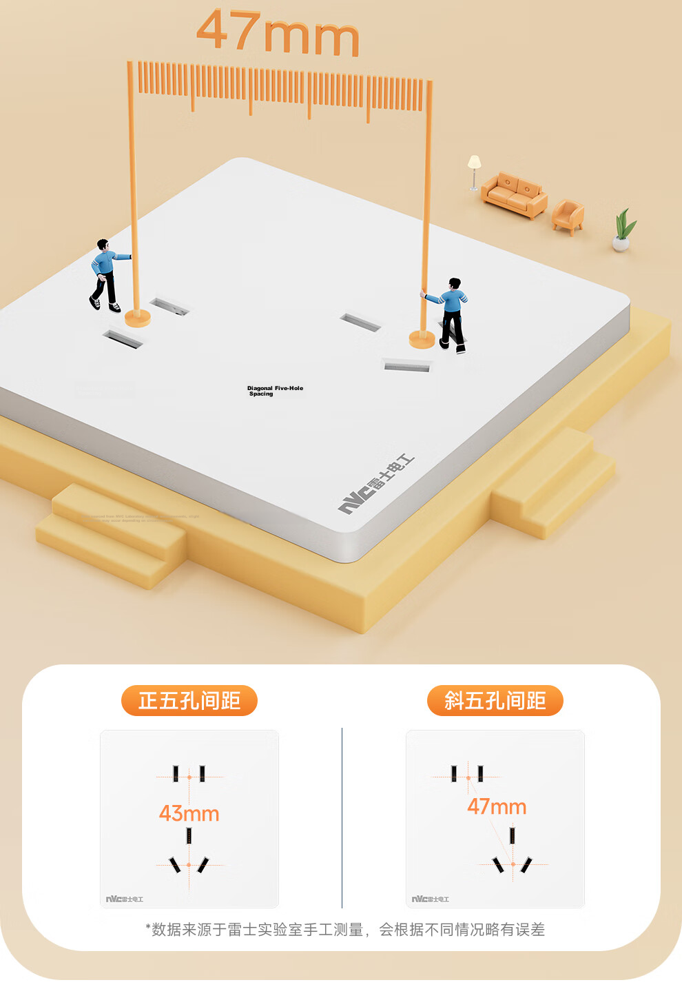 NVC Lighting Electrical Switch Socket Screen Display Smart Switch Compatible with Mijia Customizable Button Name Zero Fire Single Key White 9