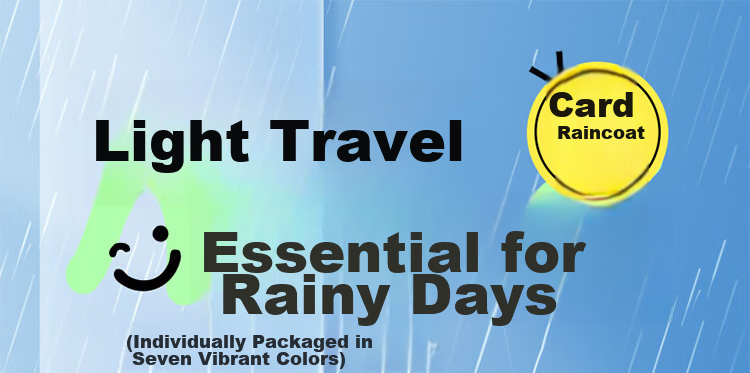 Mashifu Disposable Raincoat [7 pcs/pack] Adult Portable Card Rain Poncho PE Thickened Unisex Long Hooded Outdoor Transparent Raincoat One Size (Morandi 7 Colors) 1
