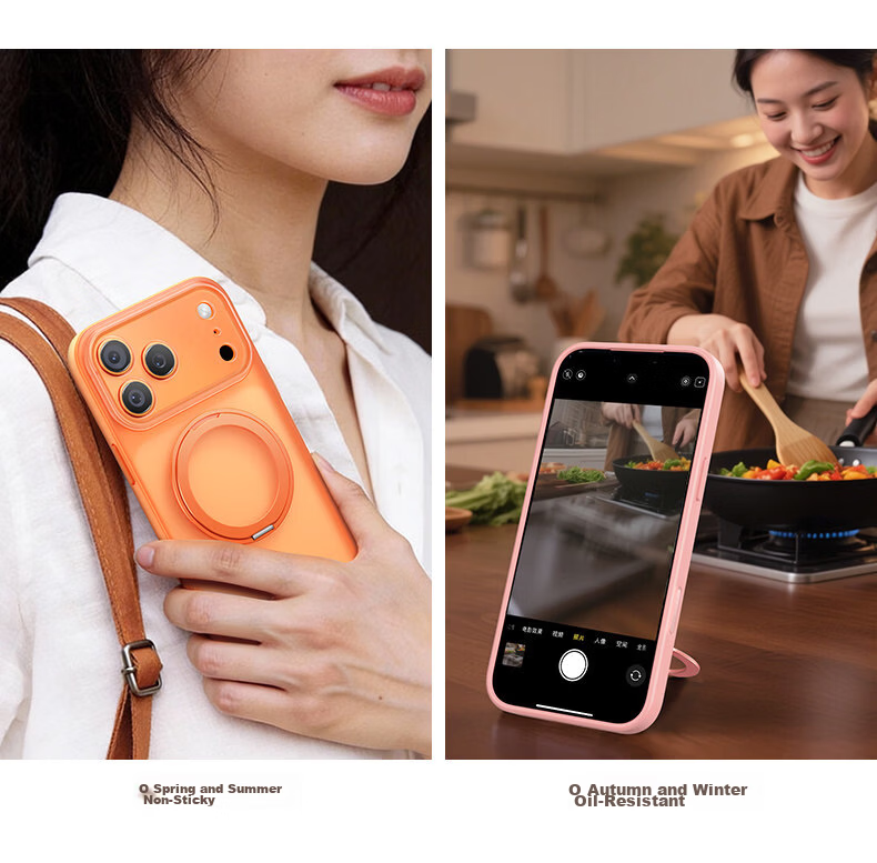 DIVI Pivot Shell S2 [Precision Hole Lens Full Coverage] Compatible with iPhone 17 Case Apple 17 Protective Cover 360° Rotatable Magnetic Anti-Drop Stand 10