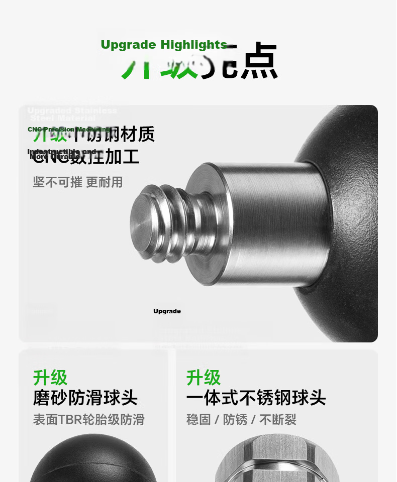 FANAUE Motorcycle Phone Holder 1/4 25mm 20mm 17mm Extension Ball Head Sports Camera Adapter Base B-1(20) 4