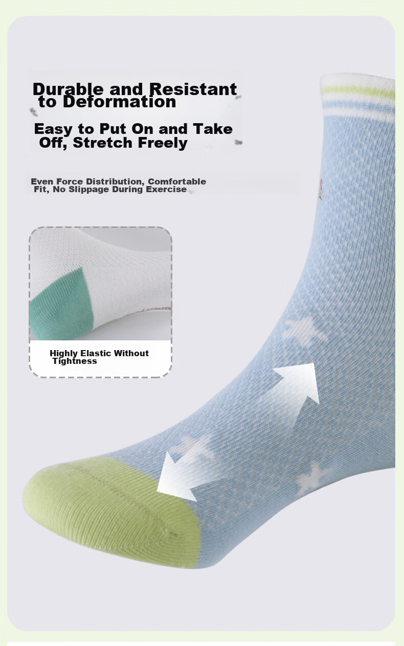 Disney Kids Summer Thin Cotton Mesh Sports Odor-Resistant Mid-Calf Socks DSP3605 Size 18-20 14