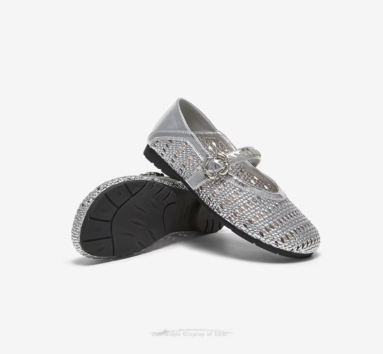 BASTO Woven Breathable Ballet Mary Jane Commuter Women's Low-Cut Flats W3515BQ6 18