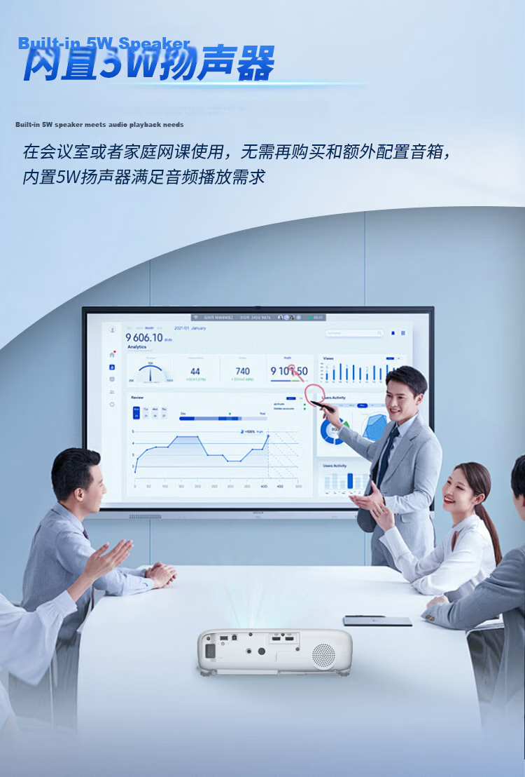 EPSON CO-W01 Office Projector Bedroom Home Projector Online Class Recommended Portable Smart Cinema (High Brightness WXGA 2-Year Warranty) 15