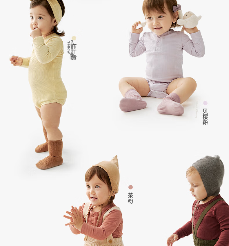 Koala Nose Baby Romper Bodysuit Newborn Cotton A-Class [Classic Basics] 7