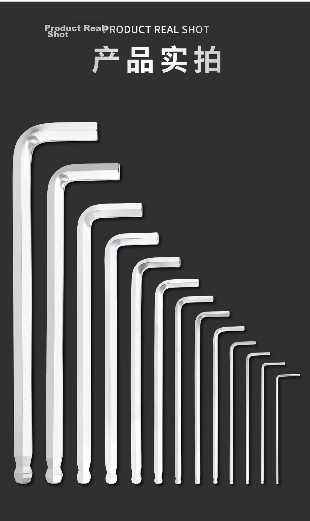 EIGHT Baili TL-3 Extended Diamond Tip Hex Key L-Shaped Allen Wrench 3.0mm Single Piece 7