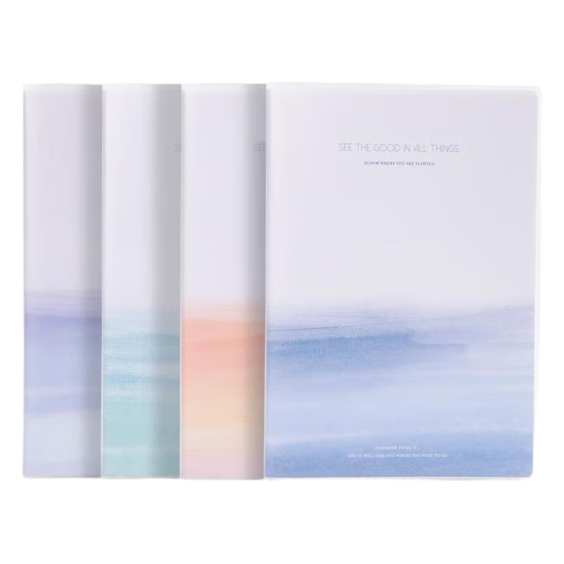 Deli 4 Sets of 16K 80-Sheet Ink-Colored Lightly Dyed Student Notebook Sets, Soft Copybooks, Notebooks, Diaries, Journals, T1680
