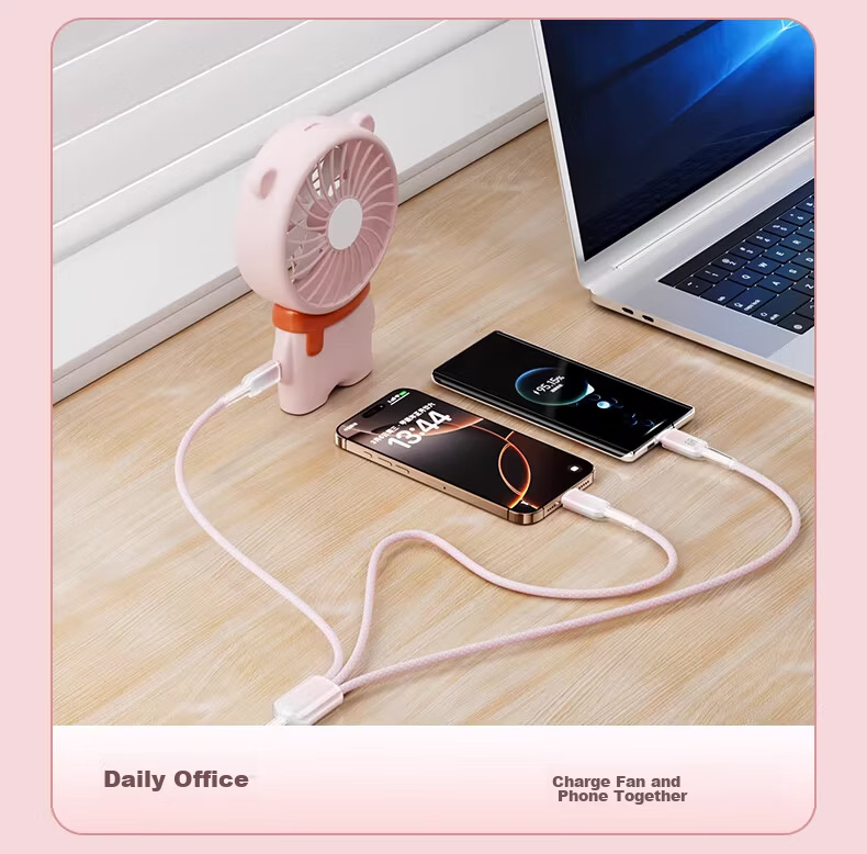 Beimo 3-in-1 Fast Charging Cable 120W Ice Crystal Multi-Charger Cable for iPhone Apple Type-C Huawei Xiaomi Car Charger 1.2m 11