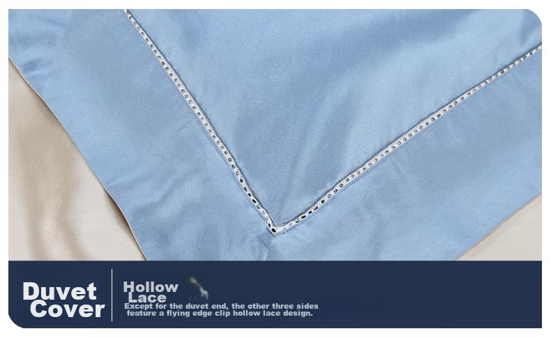 FUANNA Bedding Set 4-Piece Mulberry Silk Satin Sheet Duvet Cover High-End Silk Bed Linen Single/Double 203x229cm 12