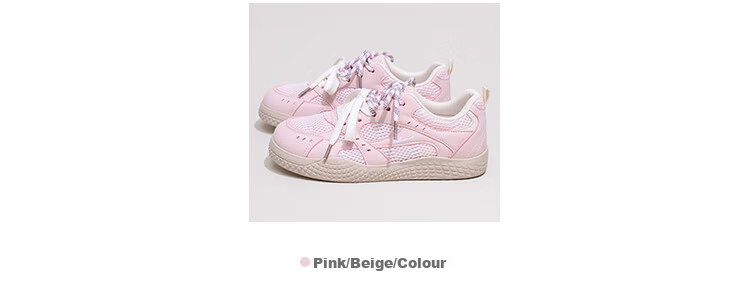 Warrior Summer New Mesh German Training Shoes Women College Style Breathable Casual Sports Shoes L685BR Pink/Beige Size 39 6