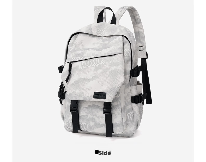 Warrior Men's New Versatile Large Capacity Student Backpack Lightweight Simple Junior High and High School Girls' Shoulder Bag 22