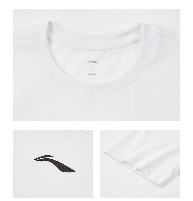LI-NING Men's Fashion Trendy Casual Breathable Sports Short Sleeve T-Shirt 5
