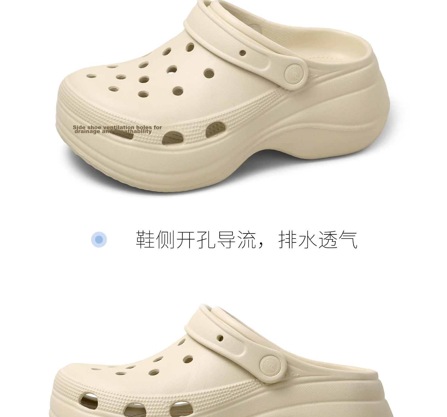Mercury Home Textiles 6cm Thick Sole Height Increasing Hollow Out Women's Summer Sweet Bean Peep Toe Sandals Outdoor Beach Wear Slippers 24