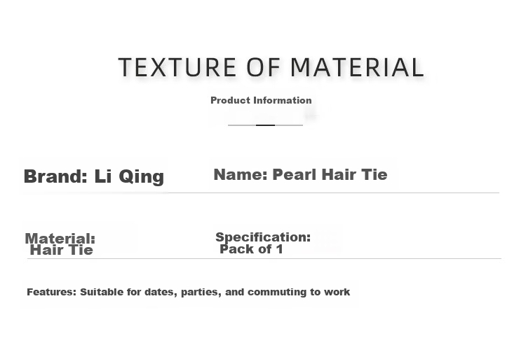 LiQing Four-Layer Lace Pearl Hair Tie [Black Large] Sweet Big Scrunchie Hollow Out Hair Accessory 2